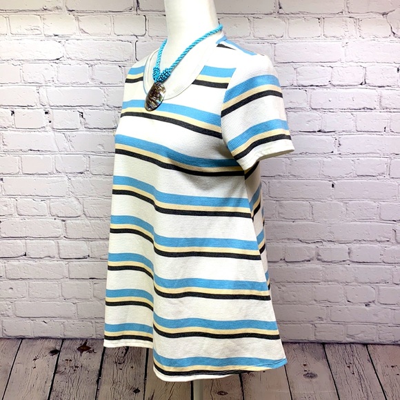 Lime N Chili Waffle Knit Striped Blouse - Picture 2 of 5